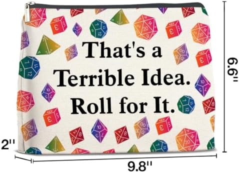 DND Gift Makeup Bag Dice Game Cosmetic Bag Dice DND Bags Gifts for Women - Image 2