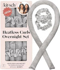 Kitsch Satin Heatless Curls Overnight Set - Silver by Kitsch
