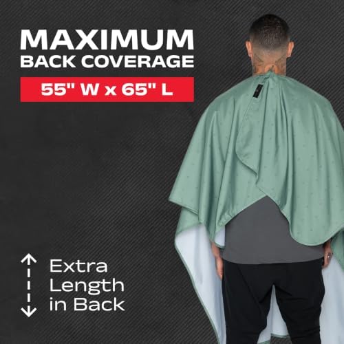 Barber Strong The Barber Cape Haircut Cover for Men, Hair Repelling and Static-Reducing Material, Water Resistant Fabric - Image 4