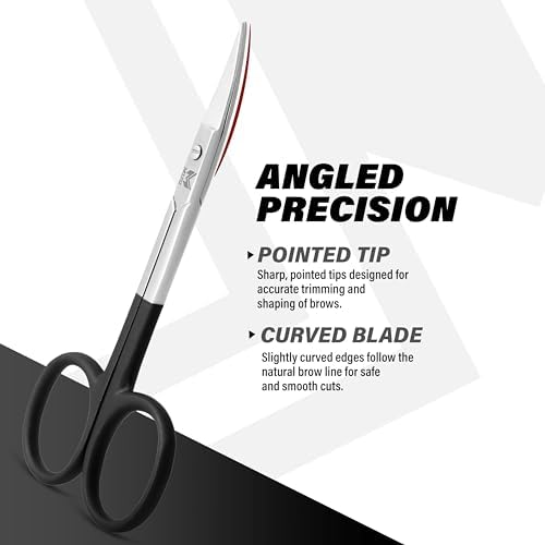 MUSI 5 PCS Tweezers for Women Facial Hair, with Eyebrow Scissors Set - Image 6