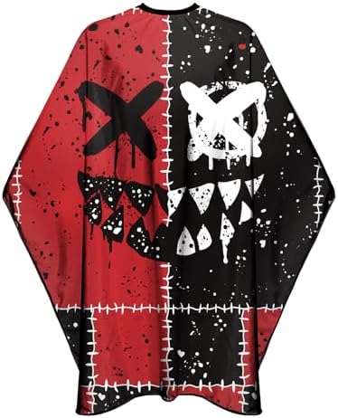 Barber Capes for Men Hair Cutting Capes with Snaps Salon Capes for Stylists Waterproof Hairdresser Gown Cape- 63”× 56”(Red) - Image 7