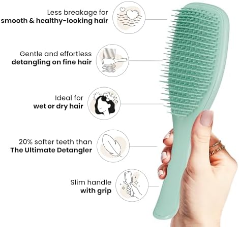 Tangle Teezer Fine Ultimate Detangler Brush for Fine Hair, Marine Teal - Image 4
