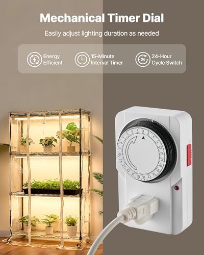 VEVOR Indoor Greenhouse with Grow Light, 59 in Tall 4-Tier Plant Stand with Clear Cover, Timer & Hygrometer, 180W Full Spectrum Grow Lights, Metal Lighted Plants Shelf Holder for Indoor Plants - Image 4