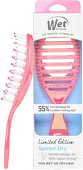 Wet Brush Speed Dry Hair Brush, Blow Dry Safe Bristles & Vented Design For Faster Drying Time, Ergonomic Handle, Reduces Breakage & Detangles All Hair Types, Limited Edition Prismatic Glow Pink by WetBrush
