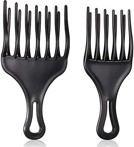 2 Pieces Hair Pick Curly Hair Afro Pick Comb by Patelai
