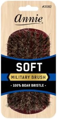 Annie Soft Military Wave Brush for Men, Pure Boar Bristle Hair Brush by AnnieInternational