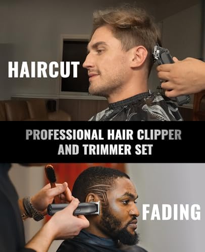 Jack & Rose Clippers and Trimmers Set, Cordless Hair Clippers for Men, Barber Clippers Set - Image 3
