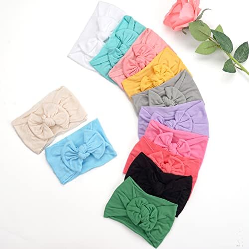 CÉLLOT Super Stretchy Knot Baby Girl Headbands with Hair Bows for Newborn - Image 6
