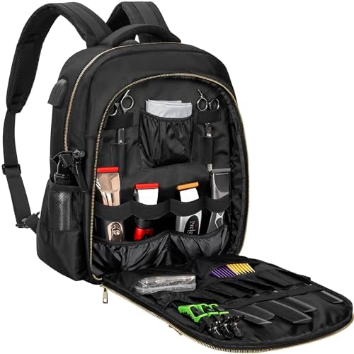 TORIBIO Barber Supplies Bag Backpack for Men, Clipper Tool Bookbag by TORIBIO