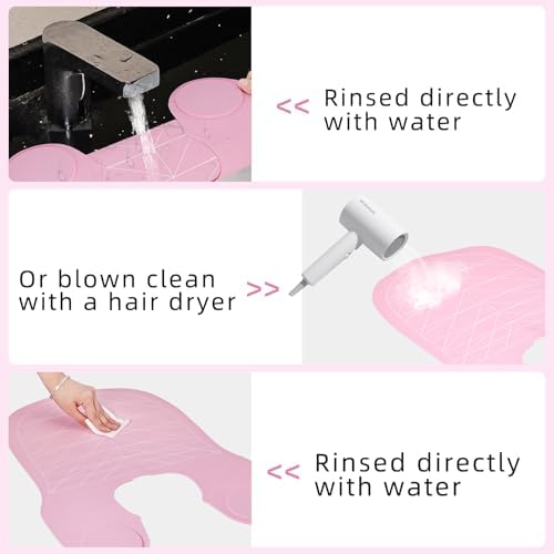 Professional Hair Cutting Cape with Geometric Grid Pattern, Longer Silicone Waterproof Cutting Mat,Neck Guide - Image 3