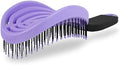 NuWay DoubleC Detangling Hair Brush – The Original Home Scalp-Care Brush – Patented Double Curved Scalp Care Hairbrush for Gentle Detangling, Volume Styling & Wet or Dry Hair (Violet) by NuWay4Hair