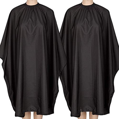 2 Pack Barber Hair Cutting Cape 55" x 63" Black by Iusmnur