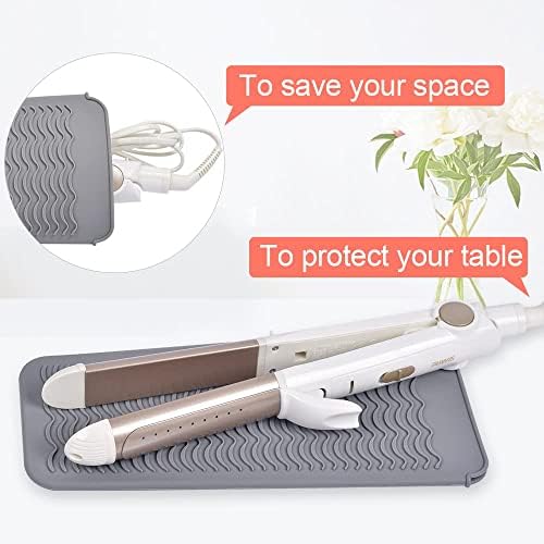 IKOCO Heat Gloves for Hair Styling, Heat Resistant Gloves with Silicone Mat Pouch for Curling Iron, Flat Iron, Straightener, Hot Hair Tools - Image 3