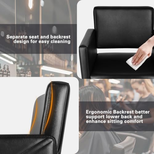 Artist hand Barber Salon Chair for Hair Stylist, Black Base - Image 7
