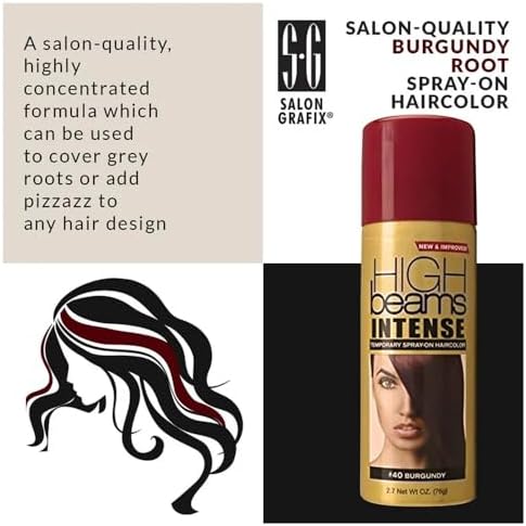 Salon Grafix High Beams Intense Temporary Spray - Burgundy for Unisex - 2.7 oz Hair Color - Image 5