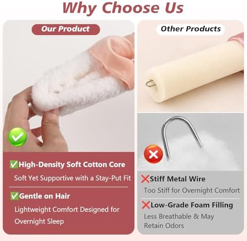 Gwabee Velvet Heatless Curls Overnight Hair Curlers to Sleep In - Image 3