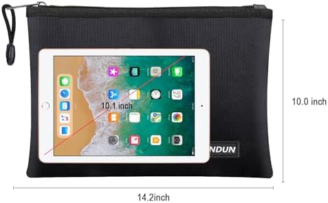 JUNDUN Fireproof Document Bags,14.2”x 10.0”Waterproof Fireproof - Image 5