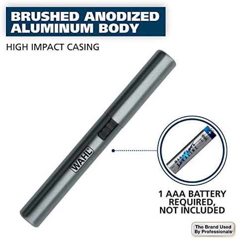 WAHL Micro Groomsman Personal Trimmer, Battery Powered | Rinseable Heads | Interchangeable Heads | For Facial Detailing | Model 05640-600 - Image 7
