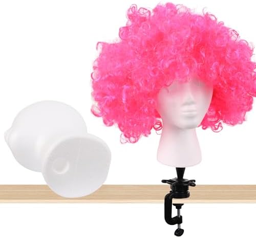 MapofBeauty Styrofoam Wig Mannequin Head DIY Foam Stand Wig Head (White) - Image 3