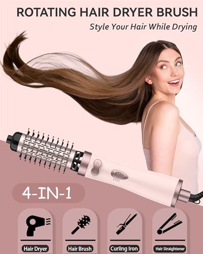 ANWA Rotating Hair Dryer Brush Spinning, 4-in-1 Hot Air Brush Styler - Image 3