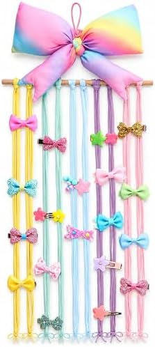 Suncalla Long Bow Holder for Girls Baby Rainbow Bow Hair Clip Organizer by Unknown