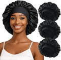 ZHENSILK 3PCS Silk Sleep Bonnet for Women, Large Satin Hair Caps with Elastic Band for Curly Hair and Frizz Control by ZHENSILKFocusonhaircare