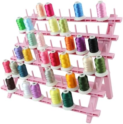 Laflare Braid Rack 60 Spools, PP Braiding Hair Stand, Thread Rack, Sewing Organizer, Quilting, Embroidery - Versatile Extension Holder (Pink) - Image 4