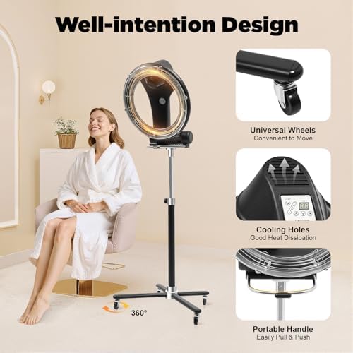 3-in-1 Infrared Hair Bonnet Dryer, 1000W 110V US Plug, Blow Dryer for Salon Hair Drying, Conditioning & Styling, Adjustable Mount, Professional Beauty Tool - Image 6