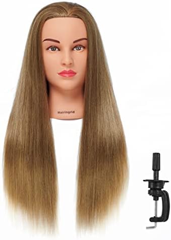 Hairingrid 26"-28" Mannequin Head Synthetic Fiber Hair Training Manikin by Hairingrid