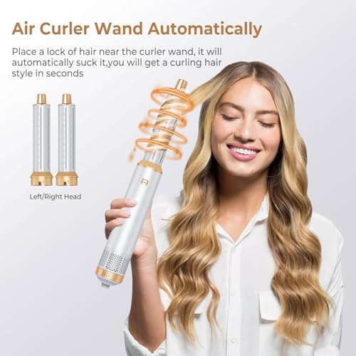 5 in 1 Hair Dryer Brush Set, Negative Ion Blow Dryer Brush Air Styler Curling Wrap Air Curler, Curling Iron Hair Styling Tools As A Gift for Straight/Curl/Drying/Smoothing - Image 2