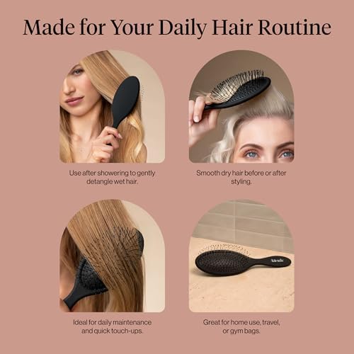 Kitsch Wet Dry Brush Detangler – Hair Brush for Women - Black - Image 6