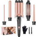 BESTOPE PRO 5 in 1 Curling Iron, Curling Wand Set with Negative Ion Thermal Brush and 4 Interchangeable Ceramic Curling Irons (0.35“-1.5”), Fast Heating Crimper Hair Tool in All Hair Type, Women Gifts by BESTOPEPRO