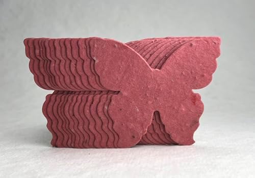 Wildflower Seed Paper Butterfly Shape - Large 3" - Set of 24 (68s Pink Lotka) - Image 2