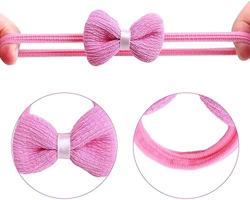 24 Pcs Toddler Hair Ties for Girls, Baby Hair Tie Cute Flower Elastic Scrunchies, Seamless Ponytail Holders, Little Girls Hair Accessories for Thick Hair, Pink, Purple, Blue - Image 3