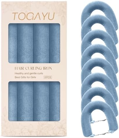 Heatless Curls Overnight Hair Care Set - Jumbo Velvet Hair Curlers by TogayuSelected