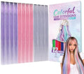 Colored Hair Extensions Mix Tinsel, Clip in Glitter Fairy Hair for Girls by KRALER