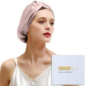 ZIMASILK 22 Momme 100% Pure Silk Bonnet for Sleeping, Pink-Fruit Line Art by ZIMASILK
