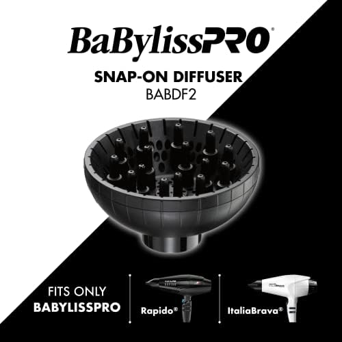 BaBylissPRO Snap-On Diffuser Attachment for Hair Dryer - for Rapido or Brava Hair Dryer ONLY, BABDF2 - Image 5