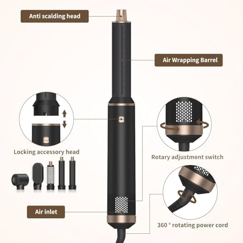 Dryhsip 5 in 1 Hair Styler & Wrap Air Curler, Low-Speed Hair Tools - Image 4