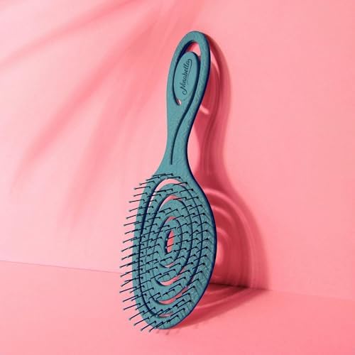 Ninabella Detangler Brush - No Tangle Hair Brush for Women, Fine, Thick and Long Hair - Hairbrush for Wet and Dry Hair, Gentle on the Scalp - Teal - Image 5