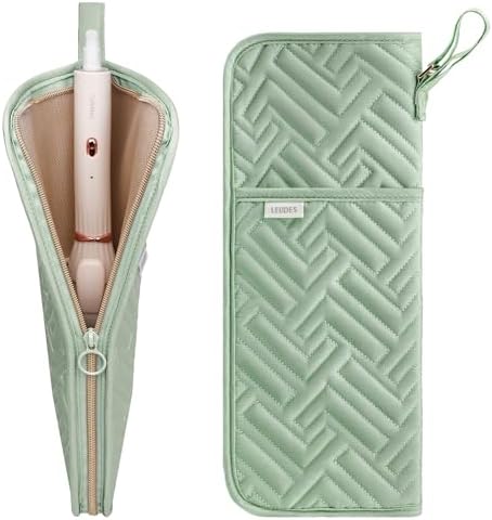 Leudes Hair Tools Travel Bag Case Hot Heat Resistant Mat 2 in 1 Pouch by Leudes