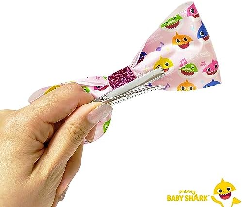 Baby Shark Kids Hair Bows - Hair Accessories Gift Set - 7 Pcs 4 Inch Bundle - Hair Bows for Girls - Different character on each clip - Alligator Clip - Ages 3 + - Image 3