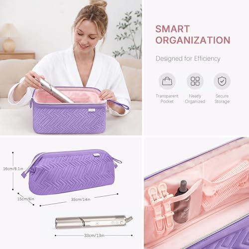 Leudes Hair Dryer Tools Travel Bag for Shark Flex Style Case Air Wrap - Image 2