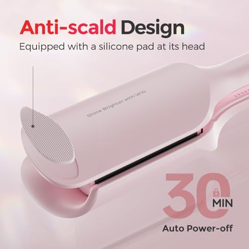 Waver Curling Iron Lena S12 Beach Waver Curling Wand, Hair Tool with 2 Barrels, Anti-Scald Protection, Adjustable Time & Temps, Dual Voltage, Titanium Coating for Effortless, Long-Lasting Waves - Image 6