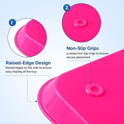 JMU 10 Pcs Hot Pink Dental Procedure Trays Flat Trays Size B 13.25" X 9.75" - Image 5