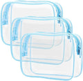 PACKISM TSA Approved Toiletry Bag - Clear Makeup Bag for Travel, Light Blue by Packism