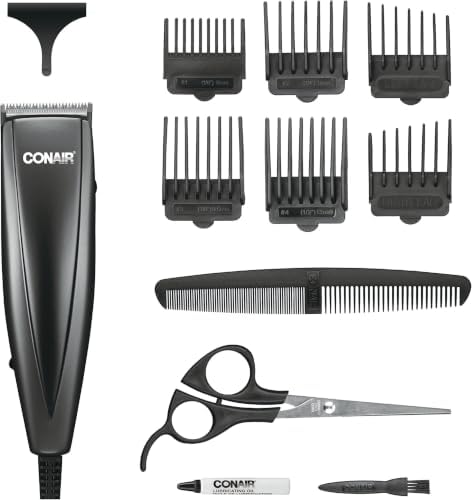 ConairMAN Simple Cut, Hair Clippers for Men, 12-piece Home Hair Cutting Kit (Pack of 6) by conair