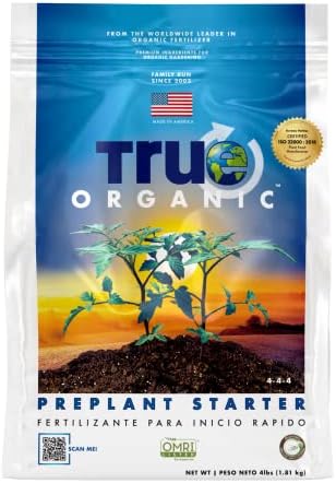 True Organic Preplant Starter – Organic Fertilizer for Seedlings and Young Plants – Promotes Vigorous Growth – 4lb Bag Covers 70 Sq. Ft. by True+Organic