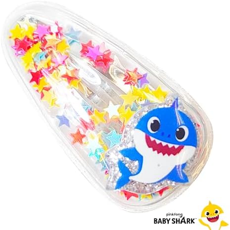 Baby Shark Hair Accessories For Girls, 6pc Cute Hair Clips with Favorite Babyshark Character Charms, Magical Confetti Slaps for Kids, Toddler, Ages 3+ - Image 4