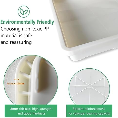 RooTrimmer 5 Pack Nursery Pot Tray, Carrying and Holding Plant Tray for Pot 24 Cell Carrying Holder Drainage Watering Plant Tray (White) - Image 2